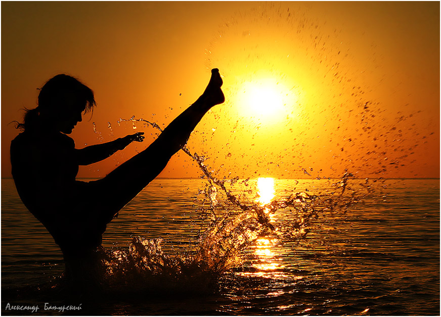 Фото жизнь (light) - Александр Батурский - Игра солнца, воды и человека - Солнце умывающая