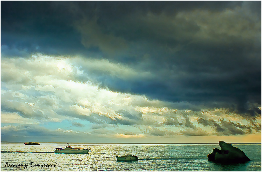 Фото жизнь - Александр Батурский - Акварель моря - Курс на грозу