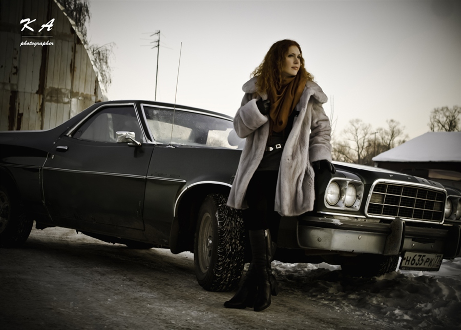 lady in the car