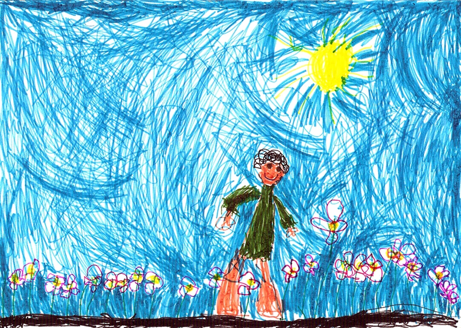 "Лето (Мама на поляне с цветами)" (05.03.2012)
