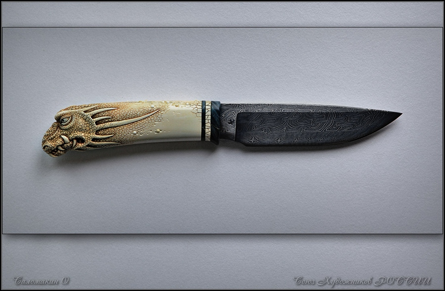 Ручка для ножа из кости фото