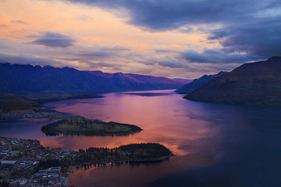 Фото жизнь (light) - PhotoSD - Новая Зеландия - Закат опускается на Квинстаун