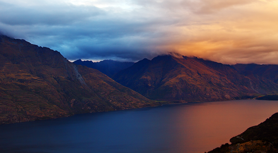 Фото жизнь (light) - PhotoSD - Новая Зеландия - Двухцветный закат