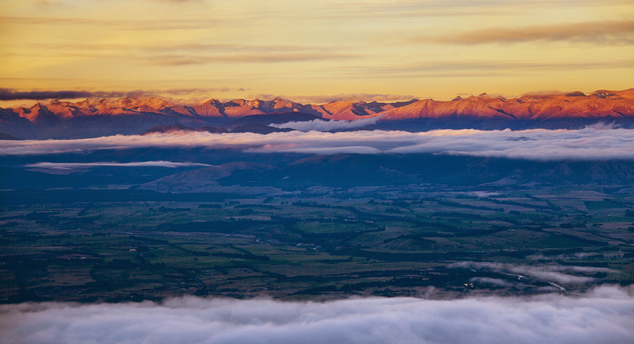 Фото жизнь - PhotoSD - Новая Зеландия - Вершины гор в лучах заката