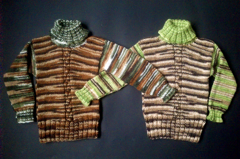 Фото жизнь - Katrusya - Моё вязание. Мy knitting - Детские свитера-"двойняшки", на 4 года, меланж, ангора+акрил, 11.2012.