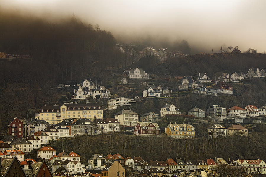 Фото жизнь (light) - Slavado   - Норвегия - Туман над Бергеном