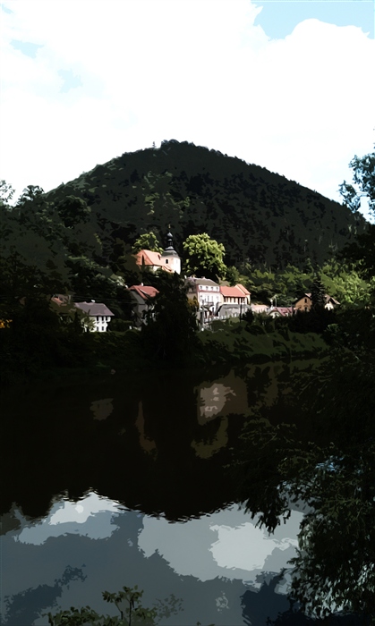 Hill and river