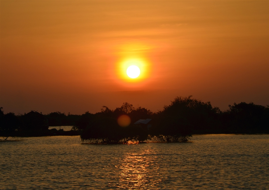Tonle Sap Lake. Закат