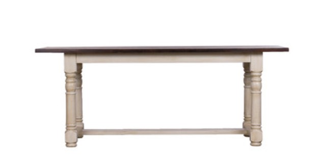 Paros Dining Table 1900 Antique & Antique White