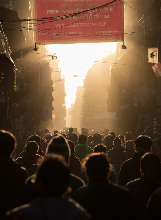 Фото жизнь (light) - Canon5DM3 - Непал - Поток людей, Катманду