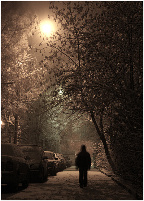 Фото жизнь (light) - Ольга Енаева - пейзаж,природа - первый зимний вечер...