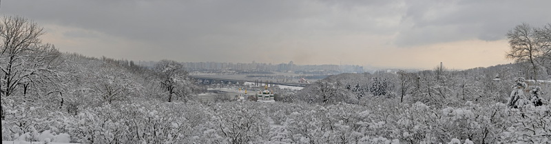 Фото жизнь (light) - Алексей Иванов - Панорама - Ботанический сад в зимнем снегу возле метро Выдубичи