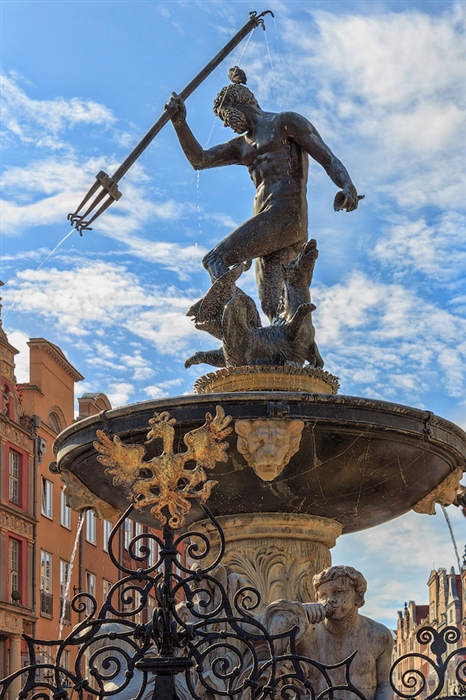 Фонтан Нептуна в Гданьске (фрагмент)