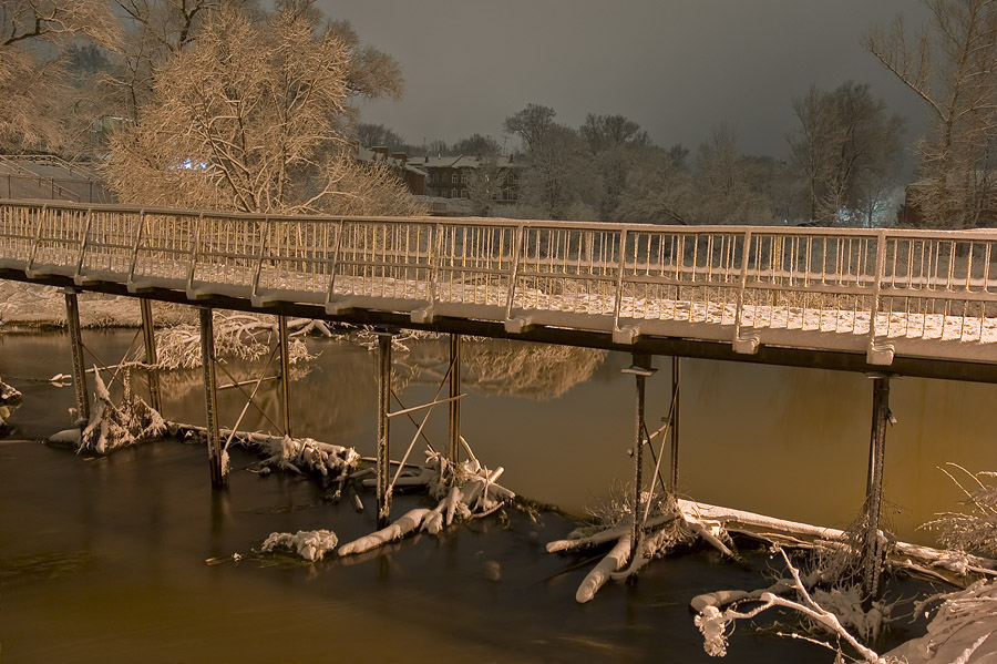 Фото жизнь - Pastor - Зима - мост, река, ночь
