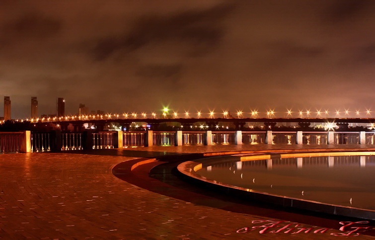 Ночьные огоньги Киева