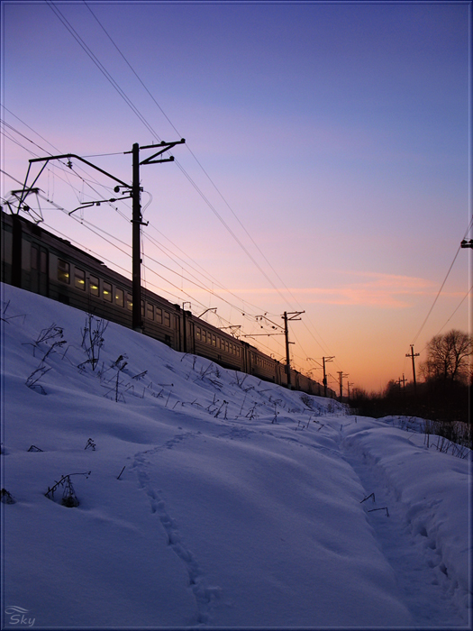 Фото жизнь (light) - Natali Sky - Весь этот снег - Закатный поезд