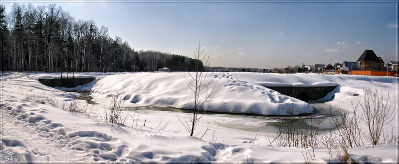 Фото жизнь (light) - Natali Sky - Весь этот снег - Зимой у старой плотины. Панорама