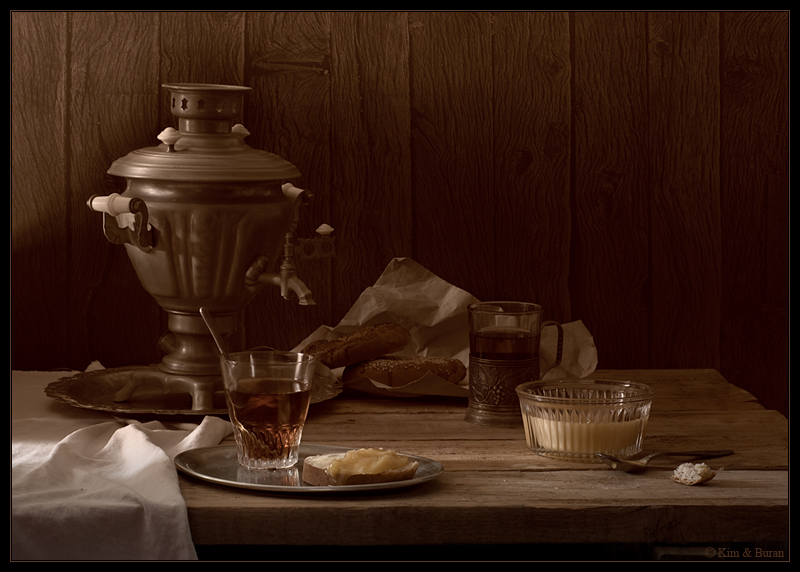 Фото жизнь - Kим и Буран - Still Life - этюд с чаем и медом