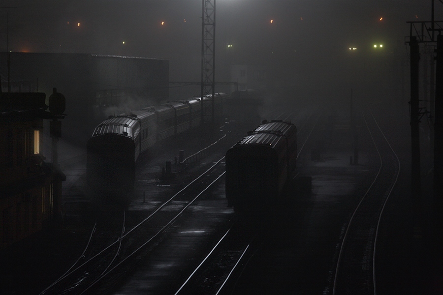 туман на Киевском вокзале
