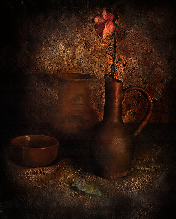 Фото жизнь (light) - LadyGuinevere - корневой каталог - Натюрморт с тремя предметами и высохшей розой.