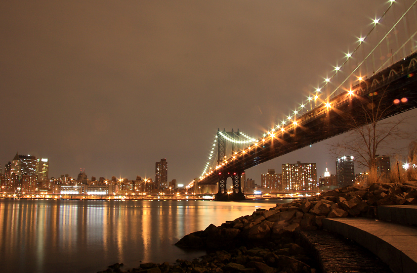 Фото жизнь (light) - NJTRANSIT - NEW YORK - BROOKLYN BRIDGE AT NIGHT