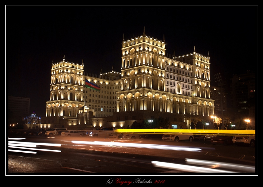 # Дом Правительства # из серии # Ночной Баку #