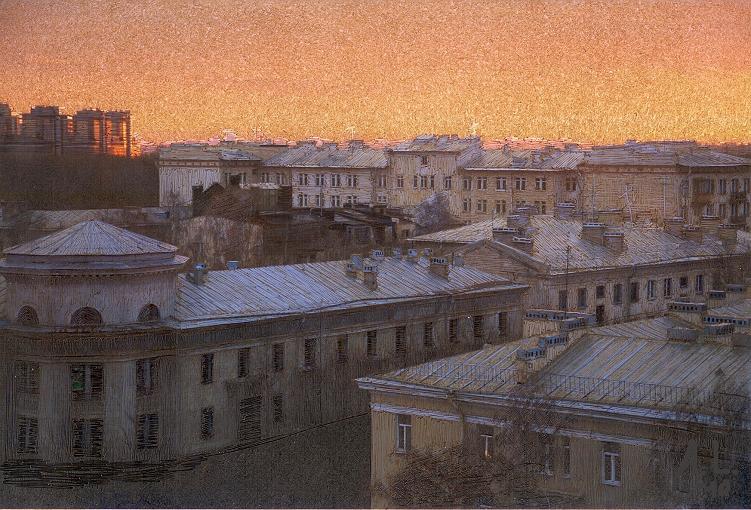 Фото жизнь (light) - AnnaLazovskaya - Псевдобромойль - Крыши города на закате...
