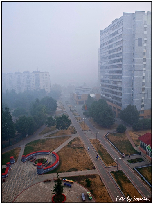 Foggy city