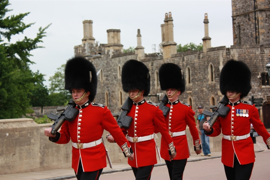 Changing guards at Windsor Castle