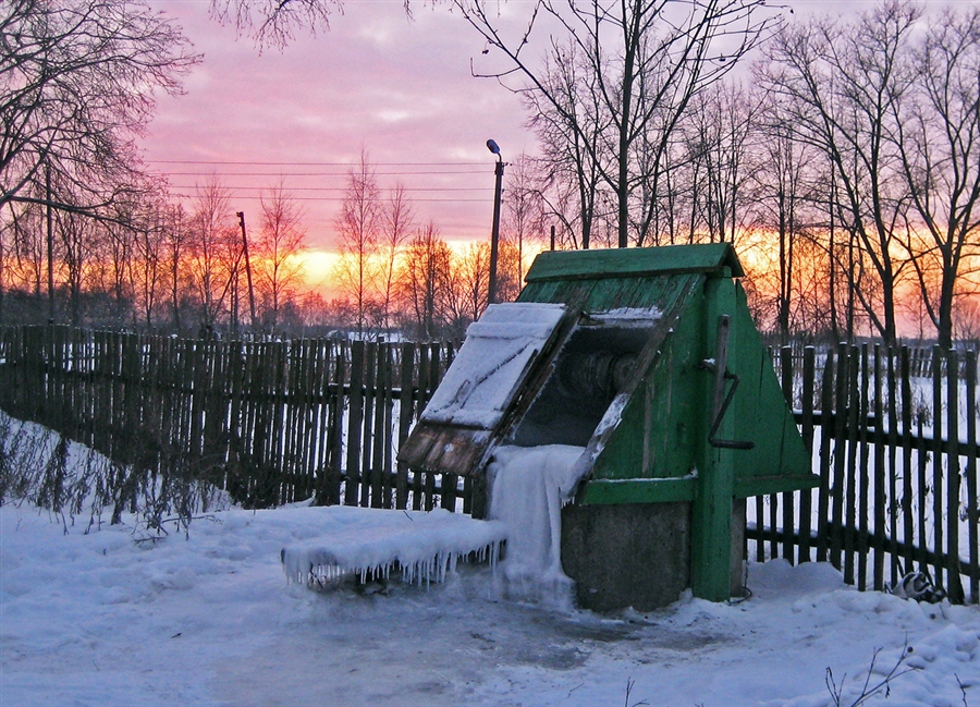 На закате дня.