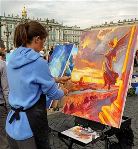 Пленэр на Дворцовой площади