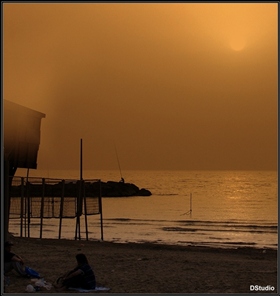 Закат после пыльной бури.