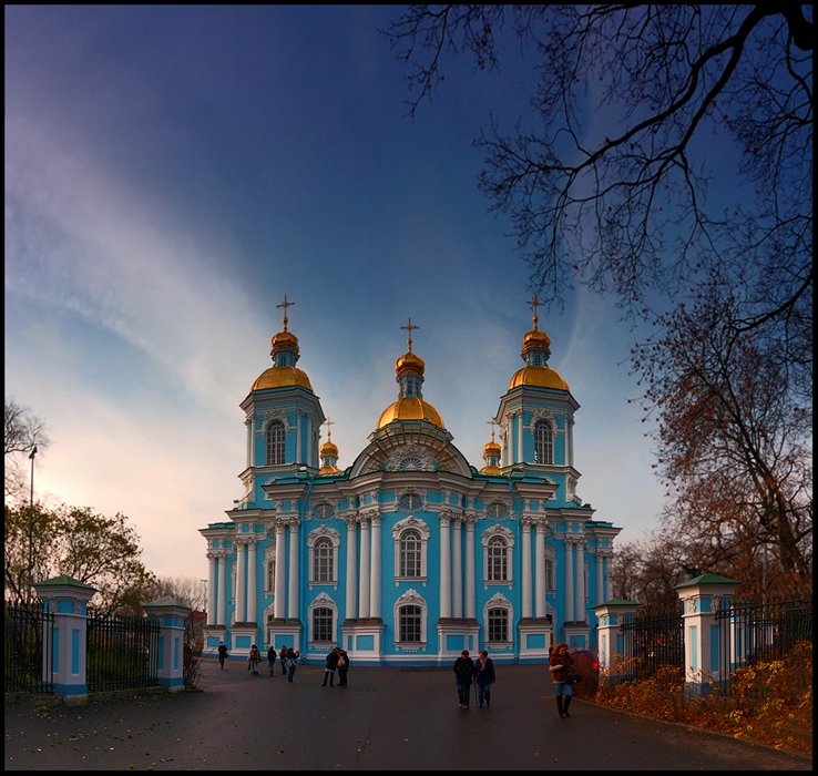 Никольский собор ночью Омск