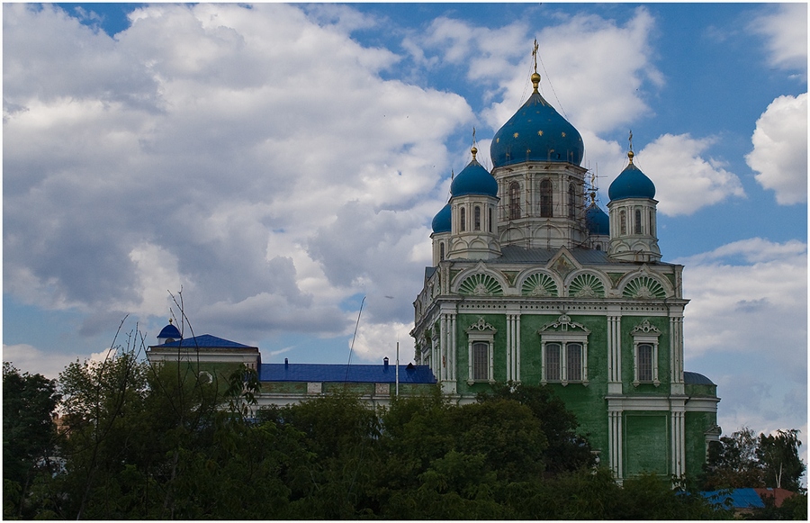 Елецкий Вознесенский собор в тумане фото