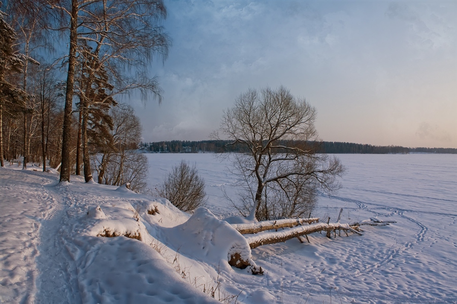 Озеро сенеж зимой