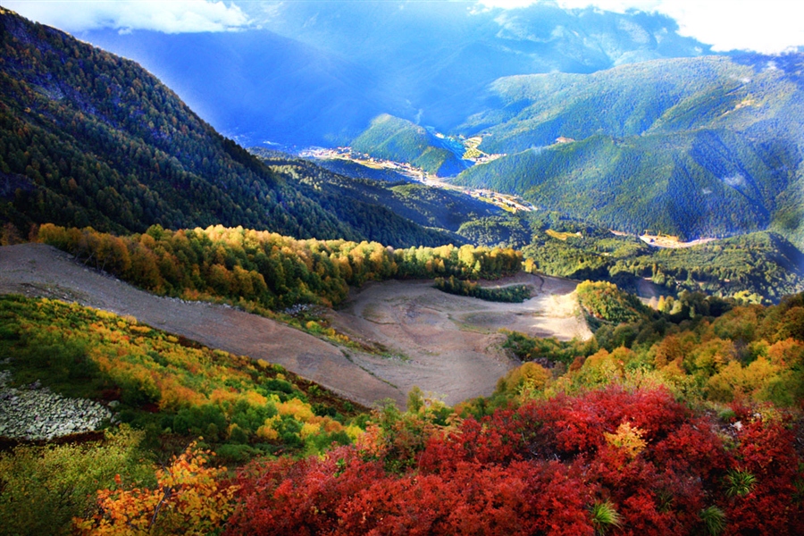 Красная поляна фото осенью